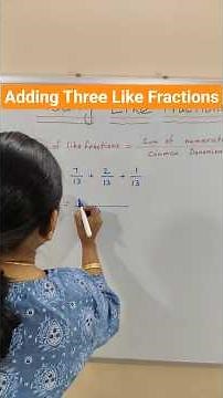 How to Add Three Like Fractions in 30 Seconds! ⏱️ #shorts | #maths #mathstricks #education #exam