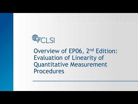 EP06 Overview - Evaluation of Linearity of Quantitative Measurement Procedures, 2nd Edition
