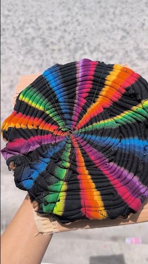 Reverse Switchback Spider Tie Dye 🌀🕷️ #handmade #artprocess #tiedye #fyp