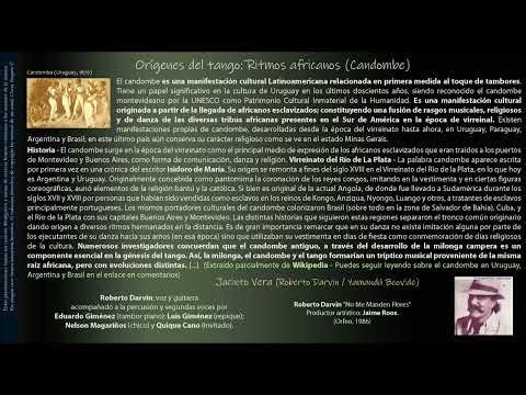 Orígenes del tango: Ritmos africanos (Candombe) - Jacinto Vera (Roberto Darvin / Yamandú Beovide)