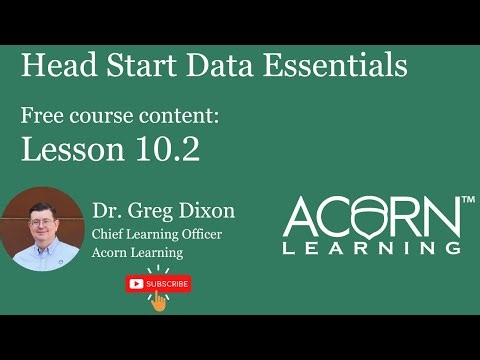 Head Start Data Essentials 27 Lesson 10.2