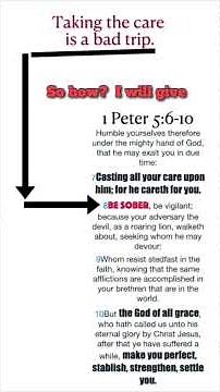 Be sober: Cast care or live in a false mental state. 1 Pet 5 #shorts