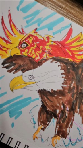 E The Eagle with the burning Pheonix | The Alphabet Series #drawing #art #supportartists