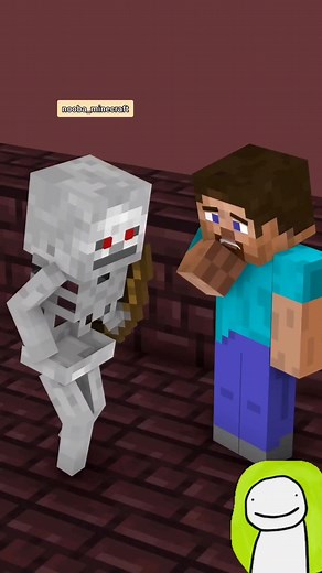 MINECRAFT ON 1000 PING When Skeleton attack Piglin - Minecraft Animation #minecraft