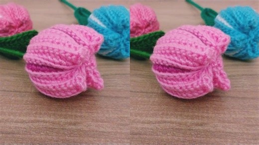 24K views · 82 reactions | Easy Crochet Tulip Flower Tutorial step by step | Crochet Flower Bouquet | Knitting And Crochet | Facebook