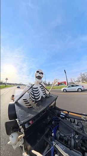 Motorcycle The Mistress with Bart Riding along. #ratrodmotorcyle. #ratrods #honda