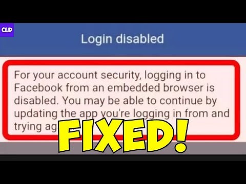 How To Fix For "Your Account Security Logging into Facebook From an Embedded Browser is Disable"