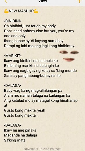 Tagalog OPM Mashup Song Lyrics Mashup Challenge