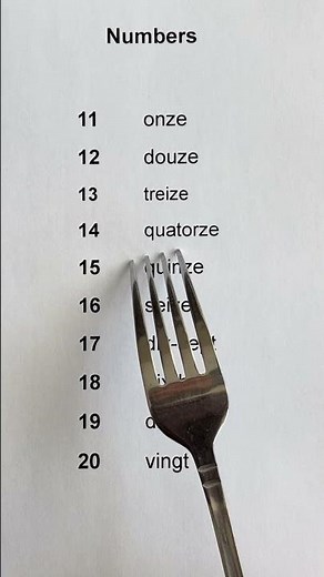 11 to 20 in French
