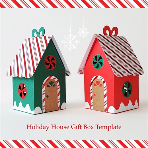 Holiday House Gift Box Template | Cricut SVG File - Etsy
