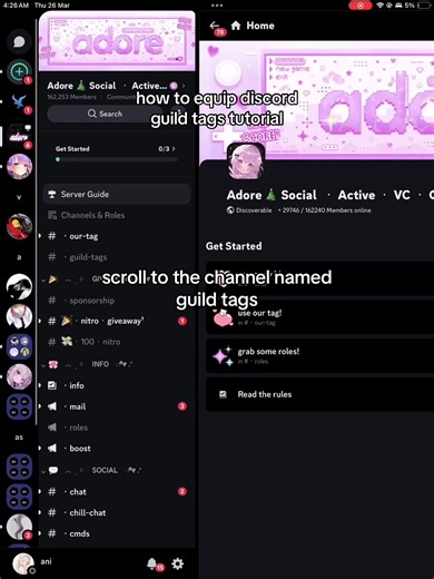how use discord guild tags tutorial #creatorsearchinsights #discordtags #servertags #discordserver #fyp