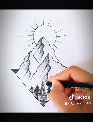 Step-by-Step Guide to Drawing Beautiful Mountain Scenery