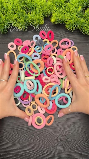 Easy Craft with Hair Rubber Bands Tutorial #tutorial #craft #diy #fyp #fypシ