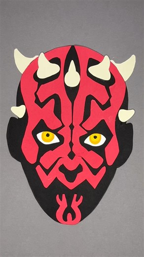 Darth Maul cut paper art #papercraft #paperart #starwarsart #starwars #handmade #homemadepapercraft