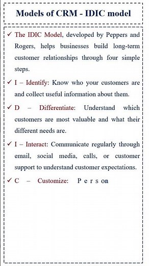 IDIC Model of CRM Explained #crm #crmsolutions #crm #ugcnet