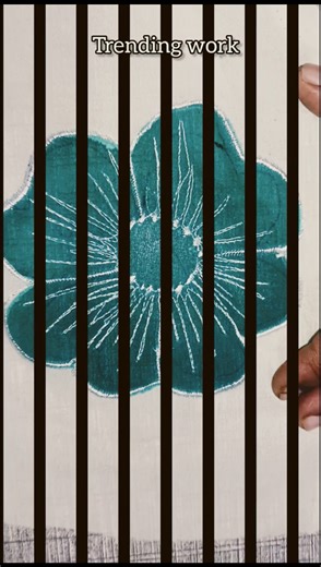 Trending Fabric Painting Design 😍 | Hand Painted Fabric Work | #shorts