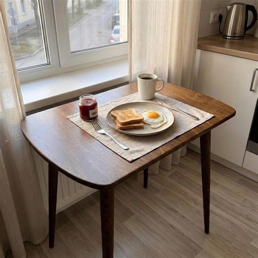 Round Small Dining Table, Customizable Narrow Dinner Table Kitchen Furniture, Modern Pine Wood Spacesaver 2 Person Table - Etsy