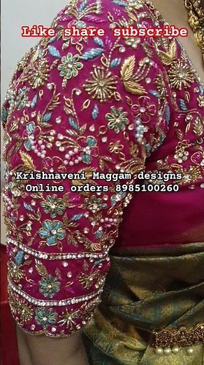 Latest Maggam Work Designs in Heavy Bridal Collection #maggam #bridal #wedding #trending #viral