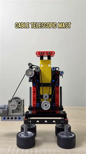 Cable Telescopic Mast #lego #mechanism #technic