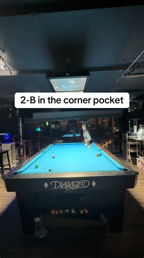 2-B in the corner pocket! #billiards #pool #eightball #nineball #tenball