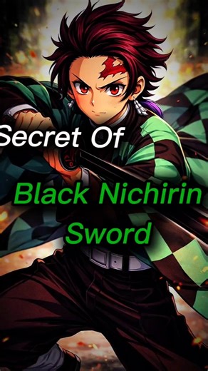 Secret of black nichirin sword 🗡️⚔️#demonslayer #shorts