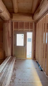 Post and beam interior 💪💪 | Langberg Log Homes