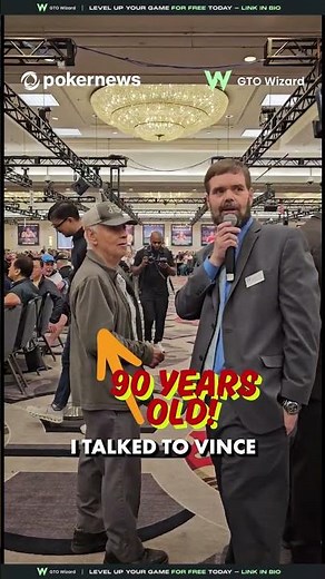 90 Year Old Vincent Burgio is the Oldest Remaining Player in the @WSOP $1,000 Senior NLH | #wsop2025