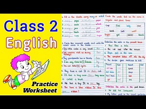 Class 2 English | Class 2 English Worksheet | English Worksheet for class 2 | Class 2 Worksheet ||