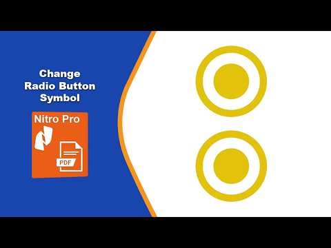 How to Modify Radio Button Symbols in PDF Forms Quickly in Nitro Pro PDF Editor