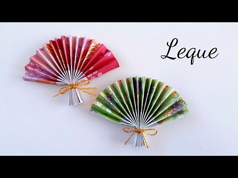 Easy Decoration: How to make an origami fan (origami hand fan)