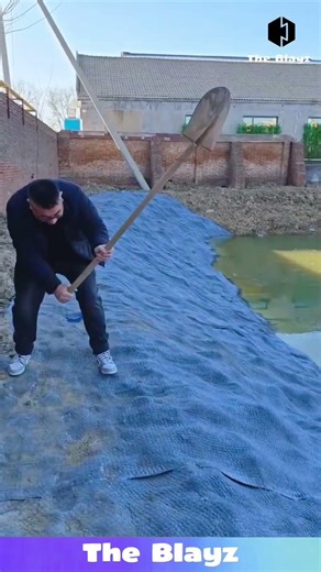 Pond Edge PROTECTION! 🤯 This Carpet Trick STOPS Soil Erosion FAST! #pond #erosioncontrol #smartwork