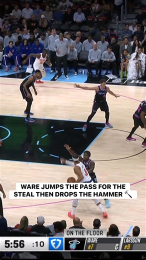 460K views · 4.1K reactions | Kel'el Ware with the STEAL & SLAM!  NYK-MIA • LIVE on NBA League Pass ➡️ https://www.nba.com/how-to-watch-game-redirect/0022500244?partnerRef=NBA&platform=Facebook&surface=Post | NBA | Facebook