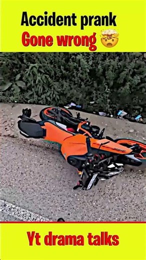 Accident prank gone wrong 😱🤯 #shorts #minivlog #motovlog #youtubeshorts #viral