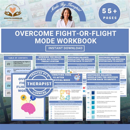 Fight or Flight Workbook | Anxiety & Trauma Healing (printable PDF) - Etsy Australia