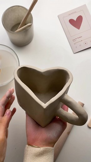 Creative Clay Mug Ideas for Valentine's Day | DIY Pottery TikTok Inspiration