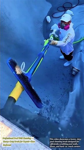 Professional Pool Wall Cleaning — Heavy-Duty Brush for Crystal-Clear Surfaces!