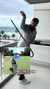 A golf lesson from a balcony in Tenerife 🌊 ⛳️ - Fixing a students pull hook! 🎥 🏌🏼‍♂️