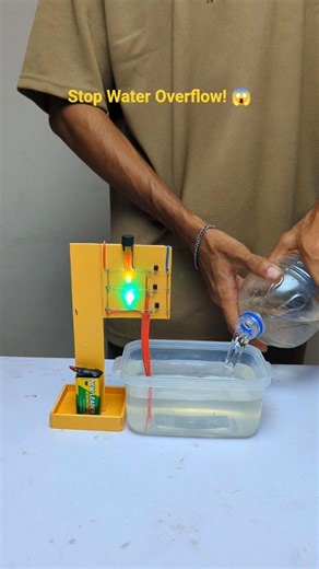 Stop Water Overflow! 😱 #diy #schoolproject #scienceproject #experiment #reels