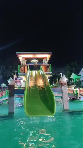 Experience the Thrills of a Nighttime Water Slide Adventure