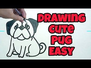 How to draw a Cute Pug Easy