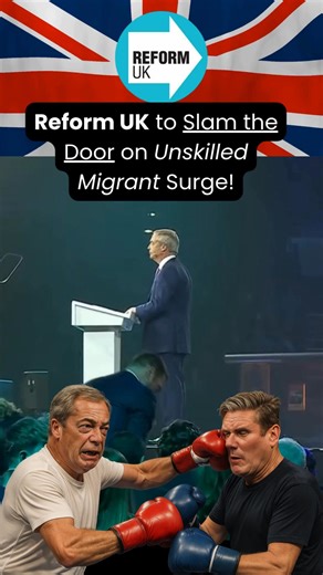 20K views · 2.2K reactions | #NigelFarage declares war on mass unskilled migration - Reform UK will stop it cold!!! -> Home Office and ONS data, shows annual unskilled immigration into the UK has roughly doubled over the last 10 years! | Darren Fower - Pboro | Facebook