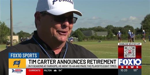 Fairhope Head Football Coach Tim Carter Retires After 11 Seasons