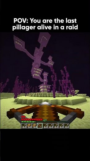 POV: you are the last pillager alive in a raid 😭 #shorts