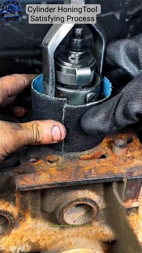 Cylinder Honing Tool Satisfying Process #shorts #machine #enginebuild #metalwork #restoration