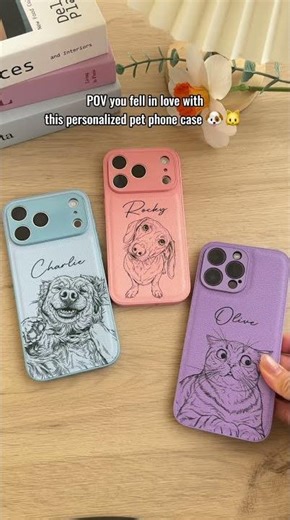 Custom Pet Portrait | Personalized Leather Phone Case