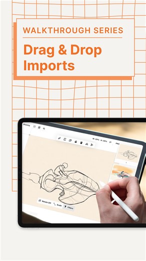 Concepts App on Instagram: "In this Walkthrough Series tutorial video, you’ll learn how to supercharge and dramatically speed up your workflow with drag and drop in Concepts! You’ll discover how to: ⬇️ Import an image from other apps and browsers. 🗃️ Import multiple files at once. 👇 Drag images, PDFs and Concepts files to the canvas or Gallery 👀 Use split-screen mode for easier viewing and action between apps. Cover art & video by @de1aser Voiceover by @_benmerrill #conce