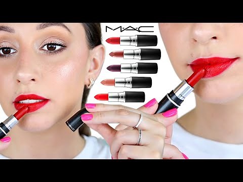 I swatched My Collection of Mac Matte lipsticks