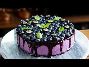 How to make Blueberry No-bake cheese mousse cake