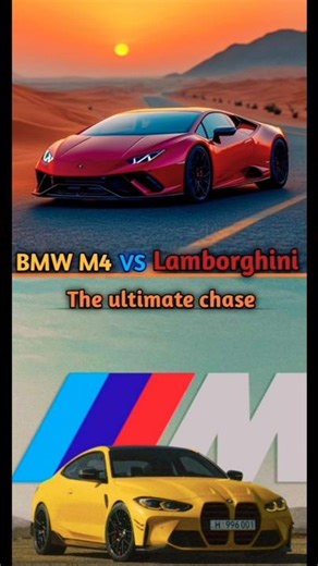 BMW VS Lamborghini: The ultimate chase. 😱#bmw#lamborghini