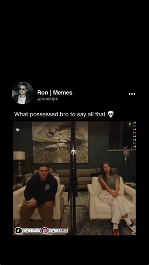 Ron | Memes on Instagram: "This video appears to be a clip from a casual conversation featuring social media personalities Lacy and Sophie Rain. The moment starts with Lacy asking Sophie if he can be honest with her, and she agrees without hesitation. The tone instantly shifts when Lacy awkwardly admits He beat his D!ck to her Right before he got on there So he didn't get hard on date, then laughs it off as if it’s a normal confession. Sophie responds with an uncomfortable “ooookay,” clearly cau